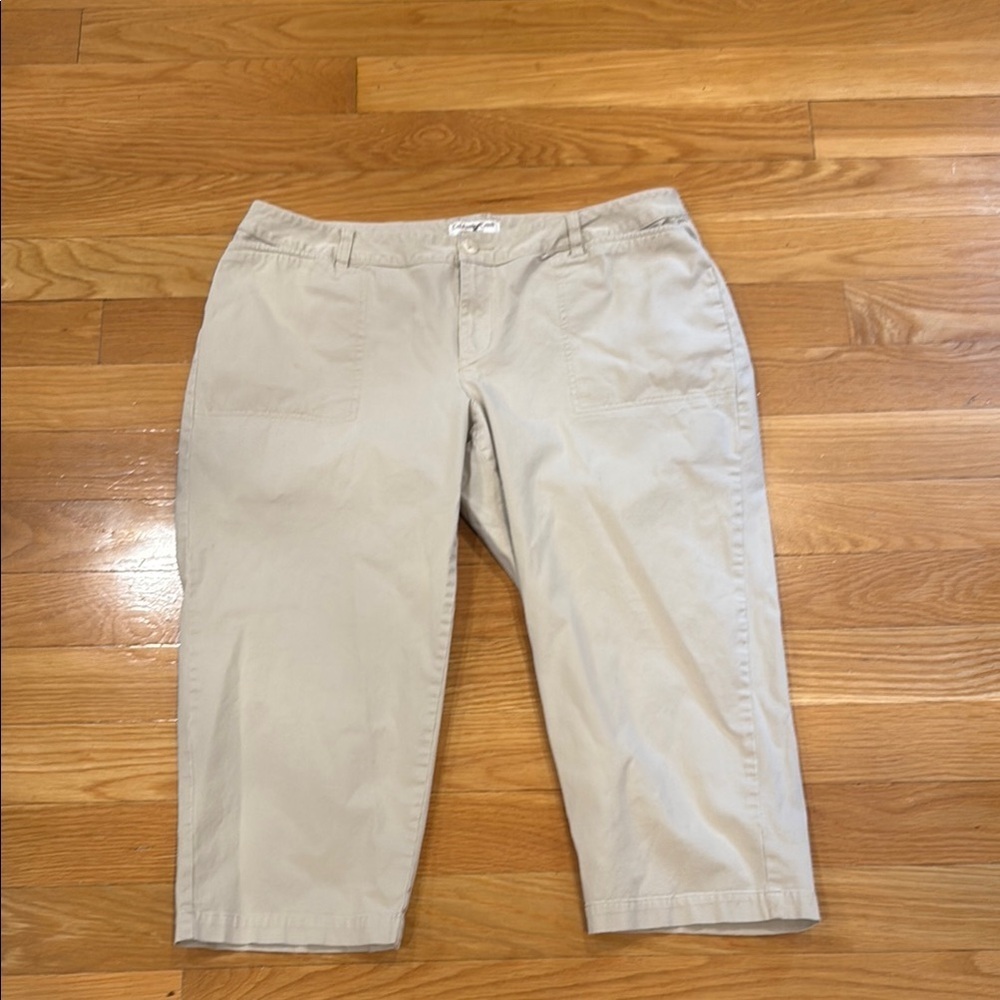 Coldwater women’s beige modern fit cropped pants size 16.